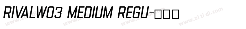 RivalW03 Medium Regu字体转换 RivalW03 Medium Regu字体转换